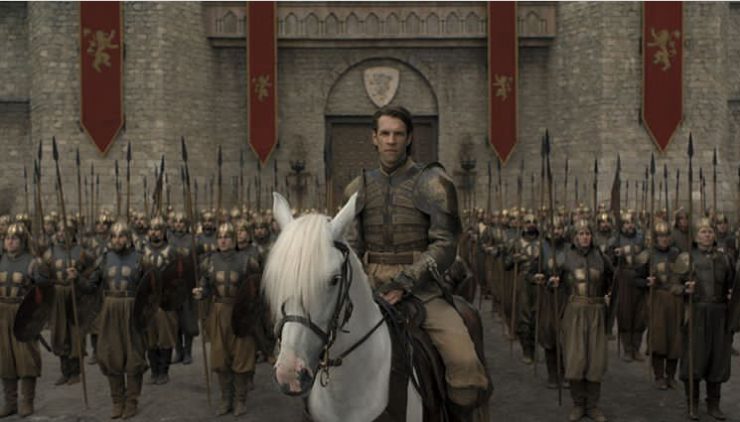 Marc Rissmann als Anführer der Goldenen Kompanie ‚Harry Strickland‘ aktuell in der 8. Staffel „Game of Thrones“ auf Sky